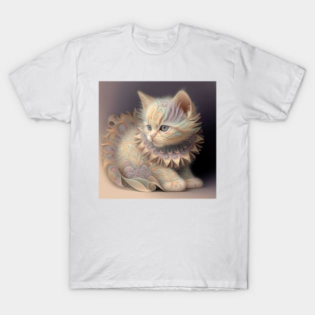 A Fractal Portrait of A Baby Kitten T-Shirt by daniel4510